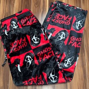 3X Ghostface velour pajama pants with pockets
